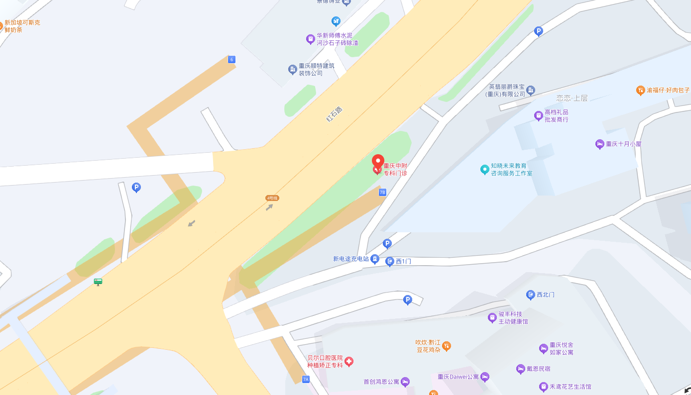 重庆中附专科门诊地图位置